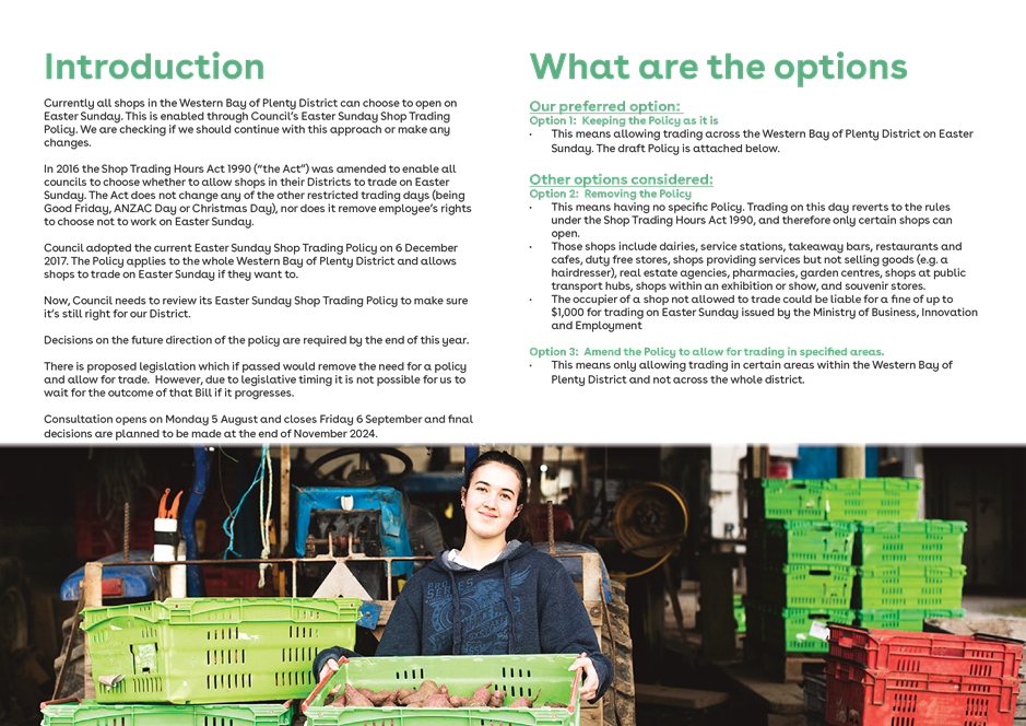 A person holding a green crate

Description automatically generated