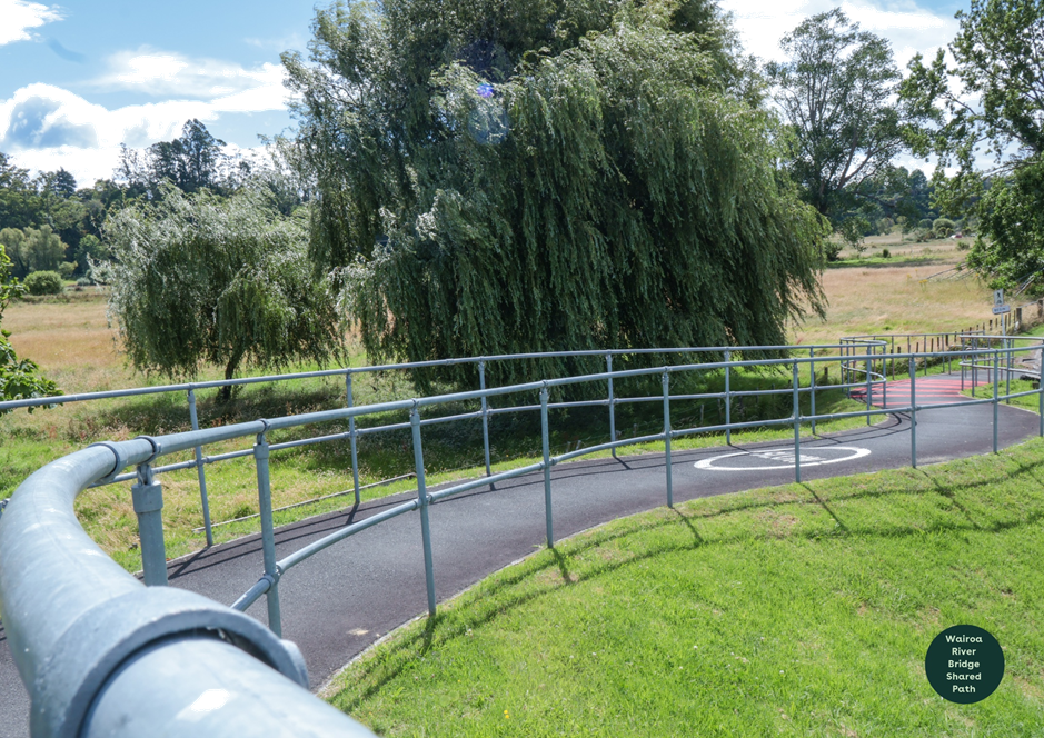 A bicycle path with a railing

AI-generated content may be incorrect.